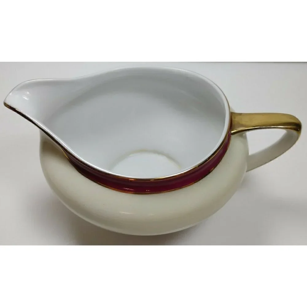 Vtg 1930's Victoria Multicolor China Czechoslovakia Bone China Sugar and Creamer